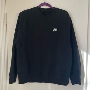 Nike Black Cotton Pullover Crewneck Sweatshirt